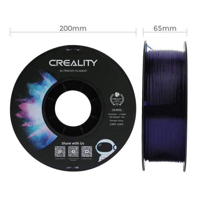 CREALITY CR-PETG filament Blue Translucent 1000g 1.75mm - Image 5