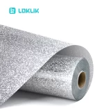 LOKLiK Heat Transfer Vinyl Glitter Silver 30.5 x 90 cm